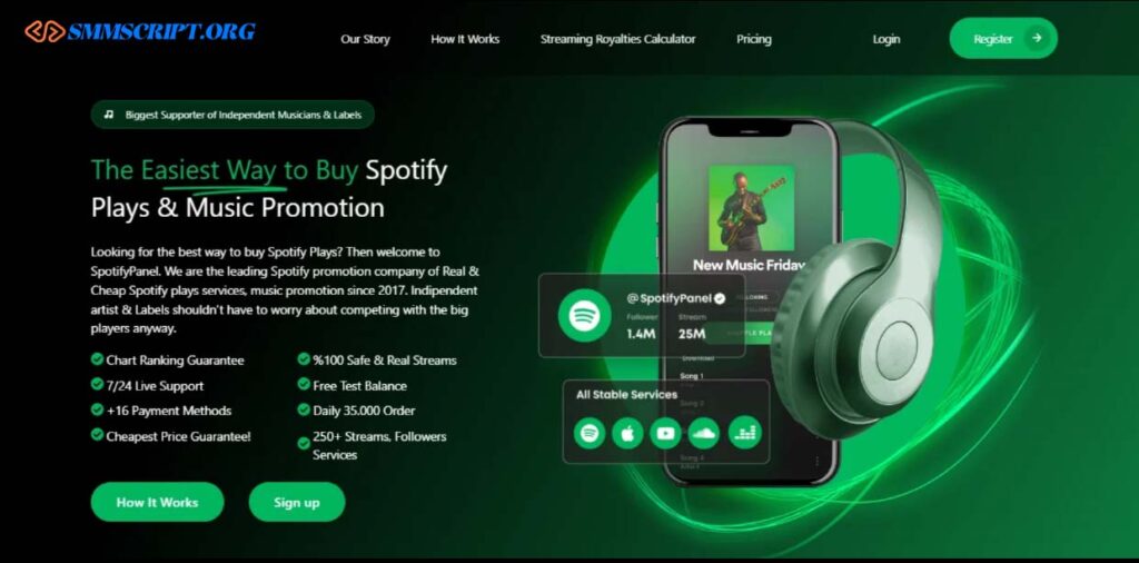 SpotifyPanel Perfect SMM Panel Script